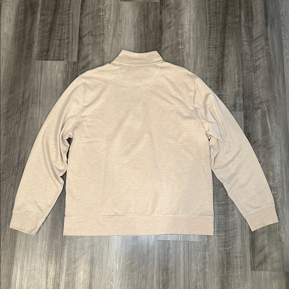 Amazon Essentials Light Beige Quarter Zip Mock Pu… - image 3